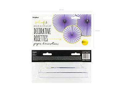 Decoratieve Rozetten Lila Goud (3st)