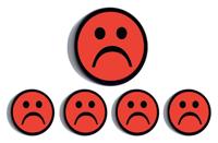 Magneet smiley 35mm rood 5 stuks - thumbnail