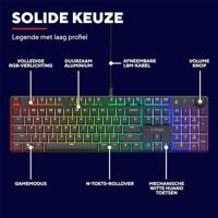 Trust GXT866 TORIX MECHANICAL KEYBOARD US QWERTY Toetsenbord Zwart - thumbnail
