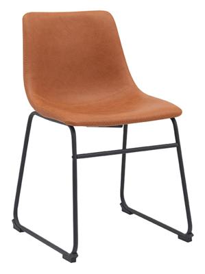 LABEL51 Eetkamerstoel 'Risto' Lederlook, kleur Cognac