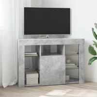 Hoek LED TV Kast Beton Grijs 103 x 40 x 68 cm Bewerkt hout - thumbnail