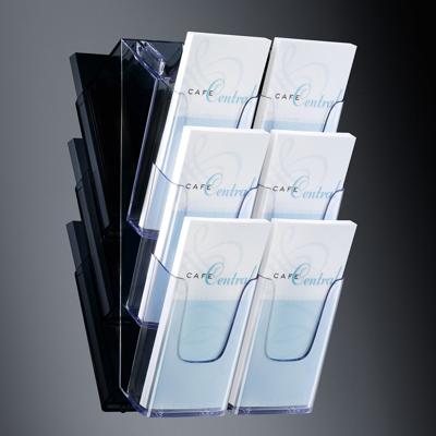 Sigel LH137 LH137 Folderhouder Acrylglas helder DIN A6, DIN lang 1 stuk(s) Aantal vakken: 3 (b x h x d) 120 x 375 x 115 mm