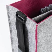 Sigel Laptoptas Desk Sharing Bag Bicolor M Synthetisch vilt Grijs, Donkerrood (b x h x d) 36 x 28 x 15 cm Geschikt voor max. (laptop): 39,1 cm (15,4) - thumbnail