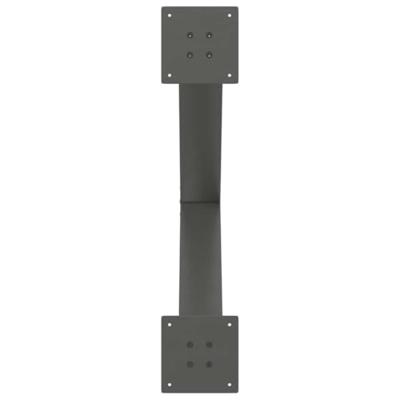 Eettafelpoten 2 st X-vormig 80x(72-73) cm staal antraciet