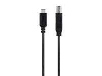 Monoprice 2.0 USB-C naar USB Type-B Printerkabel 480 Mbps 1,0 m zwart - thumbnail