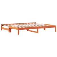 Slaapbank met onderschuifbed 90x200 cm massief grenenhout - thumbnail