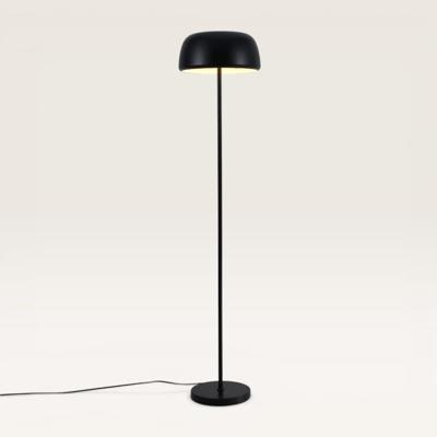 Staande lamp Voryn nero l - Zwarte paddenstoel lamp van metaal voor binnen - Zonder lichtbron