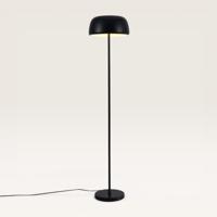 Staande lamp Voryn nero l - Zwarte paddenstoel lamp van metaal voor binnen - Zonder lichtbron - thumbnail