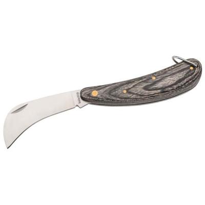 Baladéo zakmes Serpette 18,5 cm RVS/hout grijs/zilver