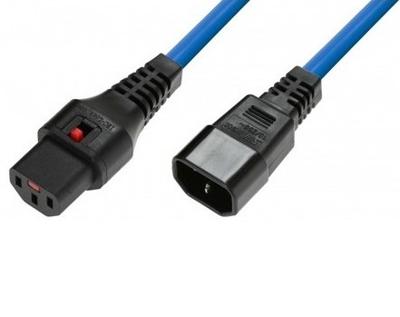 ACT AK5198 Netsnoer C13 IEC Lock | C14 | Blauw | 1 meter