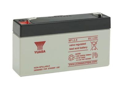 Yuasa NP12-6 Loodaccu 6 V 1.2 Ah Loodvlies (AGM) (b x h x d) 97 x 54.50 x 25 mm Geringe zelfontlading