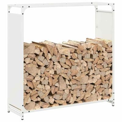 Brandhoutrek 90x28x90 cm koudgewalst staal wit