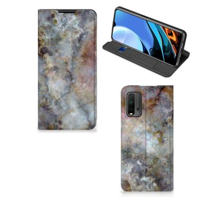 Xiaomi Poco M3 | Redmi 9T | Standcase | Marmer Grijs