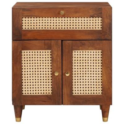 Nachtkastjes Bruin 50 x 33 x 60 cm Bamboe en massief mango hout