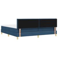 Boxspringbed met matras met matras Blauw 200 x 200 cm Stof - thumbnail