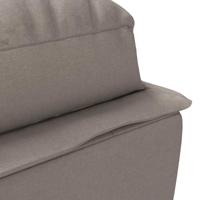 Massage chaise longue met kussens stof taupe - thumbnail