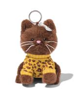 HEMA Sleutelhanger 8x8x12cm kat met panterprint - thumbnail