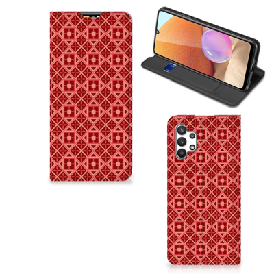 Samsung Galaxy A32 4G | A32 5G Enterprise Editie | Hoesje met Magneet | Batik Rood