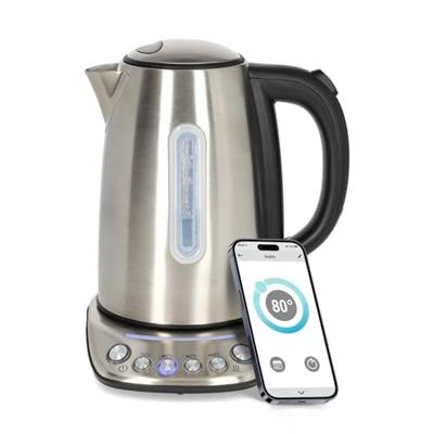 Nedis SmartLife Waterkoker | Wi-Fi | 1.7 l | Roestvrij Staal | 70,80,90,100 °C | Temperatuurindicator | 360 graden draaibaar | Verborgen - thumbnail
