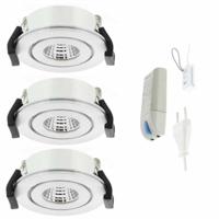 Klemko Kit2 met 3x Venice COB LED-module warm wit LED0710 - thumbnail