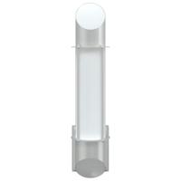Buitenwandlamp roestvrij staal zilverkleurig - thumbnail