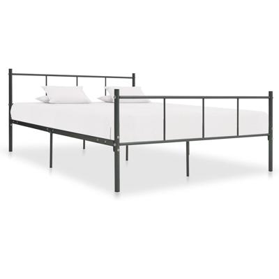 vidaXL Bedframe metaal grijs 140x200 cm vidaXL Bedframe metaal grijs 140x200 cm
