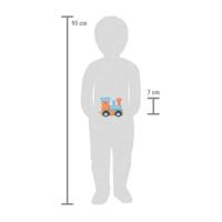 Small Foot - houten lettertrein polar - locomotief zalmroze blauw - thumbnail