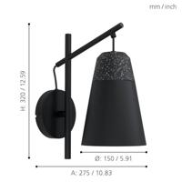 Eglo Zwarte wandlampCanterras - 99546 - thumbnail