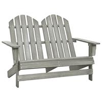 VidaXL Tuinstoel 2-zits adirondack massief vurenhout grijs - thumbnail