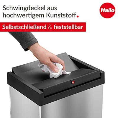 Hailo 0860-211 Big-Box Swing XL Afvalemmer 52L RVS Hailo 0860-211 Big-Box Swing XL Afvalemmer 52L RVS