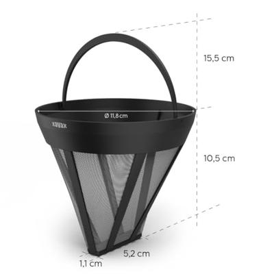 Xavax Permanente Filter Voor Koffiezetter Koffiefilter-vervanging Maat 4 Zw