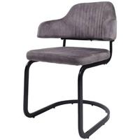 Home67 - Eetkamerstoel Fox Antraciet 01 - Vintage Velvet - thumbnail