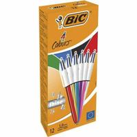 Set Balpennen Bic Shine Silver Wit Multicolour (12 Onderdelen) - thumbnail