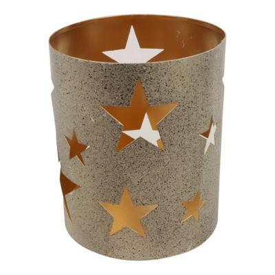 Theelichthouder Witte Sterren Large Theelichthouder Witte Sterren Large