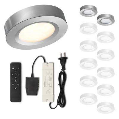 Set LED-opbouwspot met afstandsbediening Adria zilver 3W dimbaar 1-12 stuks