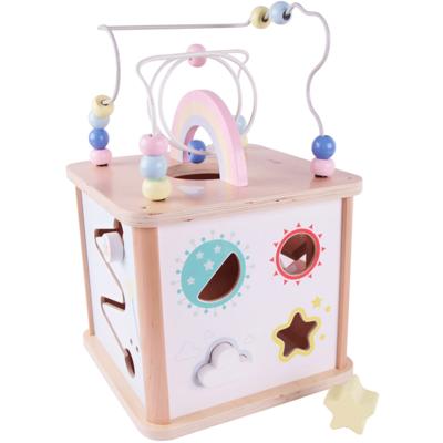 Classic World world houten activiteitenkubus