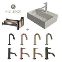 Salenzi Fonteinset Spy 40x30 cm Mat Grijs (Keuze uit 8 kranen in 4 kleuren) - thumbnail