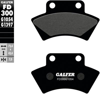 GALFER bremsbelag "fd300" brake pad fd300 g1054 organic standard