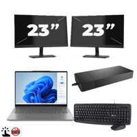 Microsoft Surface Pro 7 (Zonder Toetsenbord) - Intel Core i5-10e Generatie - 12 inch - Touch - 8GB RAM - 256GB SSD - Windows 11 Home + 2x 23 inch Monitor - thumbnail