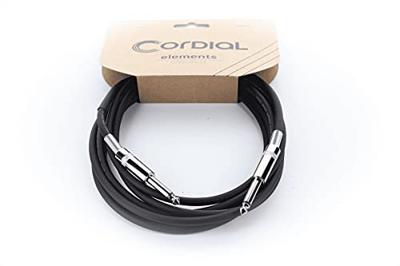 Cordial 14758 Jackplug Instrumenten Aansluitkabel [1x Jackplug male 6,3 mm (mono) - 1x Jackplug male 6,3 mm (mono)] 6.00 m Zwart Flexibel