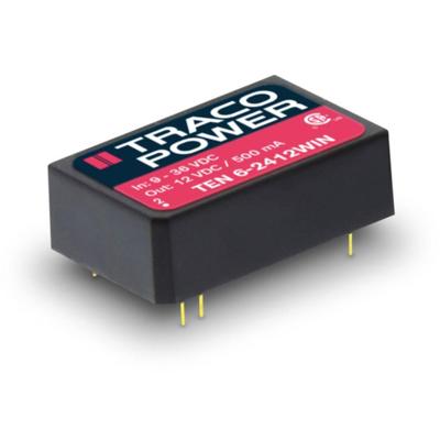TracoPower TEN 6-2421WIN DC/DC-converter, print 24 V/DC 5 V/DC, -5 V/DC 500 mA 6 W Aantal uitgangen: 2 x Inhoud 1 stuk(s) TracoPower TEN 6-2421WIN DC/DC-converter, print 24 V/DC 5 V/DC, -5 V/DC 500 mA 6 W Aantal uitgangen: 2 x Inhoud 1 stuk(s)