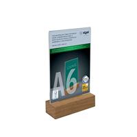 Sigel TA252 Tafelstatief Voor papierformaat: DIN A6 Glas (helder), Hout 1 stuk(s) - thumbnail