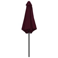 VidaXL Parasol met aluminium paal 270x246 cm bordeauxrood - thumbnail