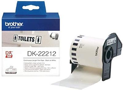 Brother doorlopende labelrol voor QL, ft 62 mm x 15,24 m, plastic film Brother doorlopende labelrol voor QL, ft 62 mm x 15,24 m, plastic film