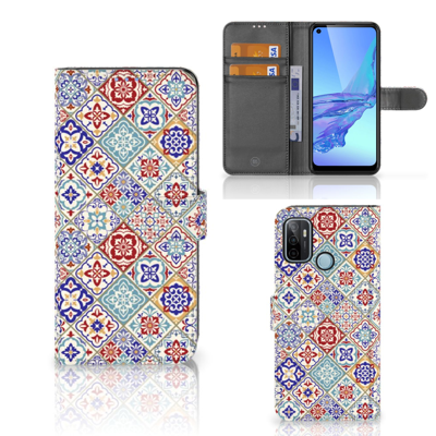 OPPO A53 | OPPO A53s | Bookcase | Tiles Color OPPO A53 | OPPO A53s | Bookcase | Tiles Color