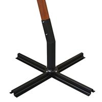 Zweefparasol met paal 3,5x2,9 m massief vurenhout terracotta - thumbnail