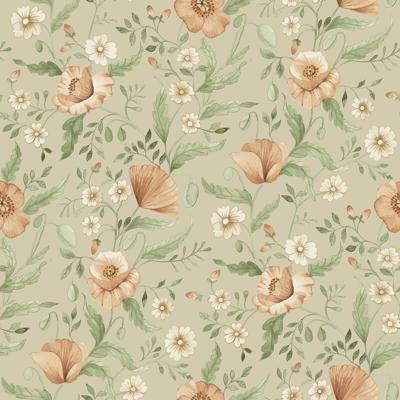 Midbec FC Rosenlycka- Garden Flowers Beige - 43118