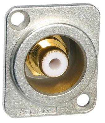Amphenol ACJD-WHT RCA Socket | Type D | Shell Behuizing | Wit