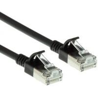 ACT Zwarte 7 meter LSZH U/FTP CAT6A datacenter slimline patchkabel snagless met RJ45 connectoren - thumbnail