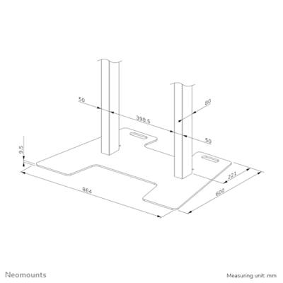 Neomounts Vloerplaat Zwart